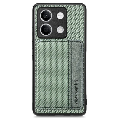 For Xiaomi Redmi Note 13 5G Case Carbon Fiber Texture PU Leather Coated PC+TPU Phone Shell