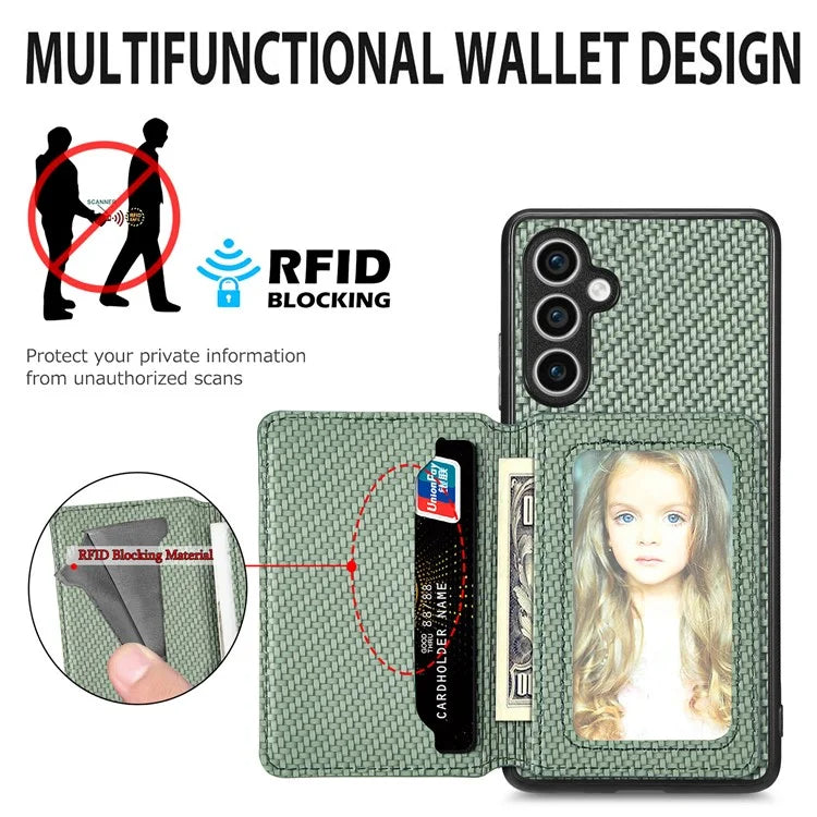 For Samsung Galaxy S23 FE Case RFID Blocking Card Slots Phone Cover