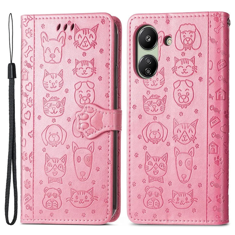 For Xiaomi Redmi 13C 4G / Poco C65 4G Wallet Case Phone Leather Cover Magnetic Clasp