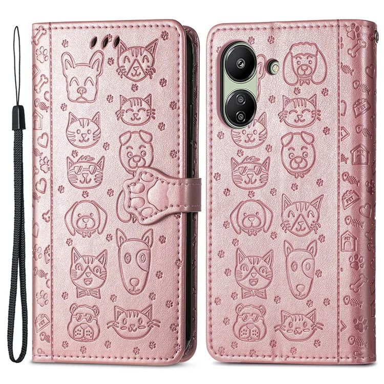 For Xiaomi Redmi 13C 4G / Poco C65 4G Wallet Case Phone Leather Cover Magnetic Clasp