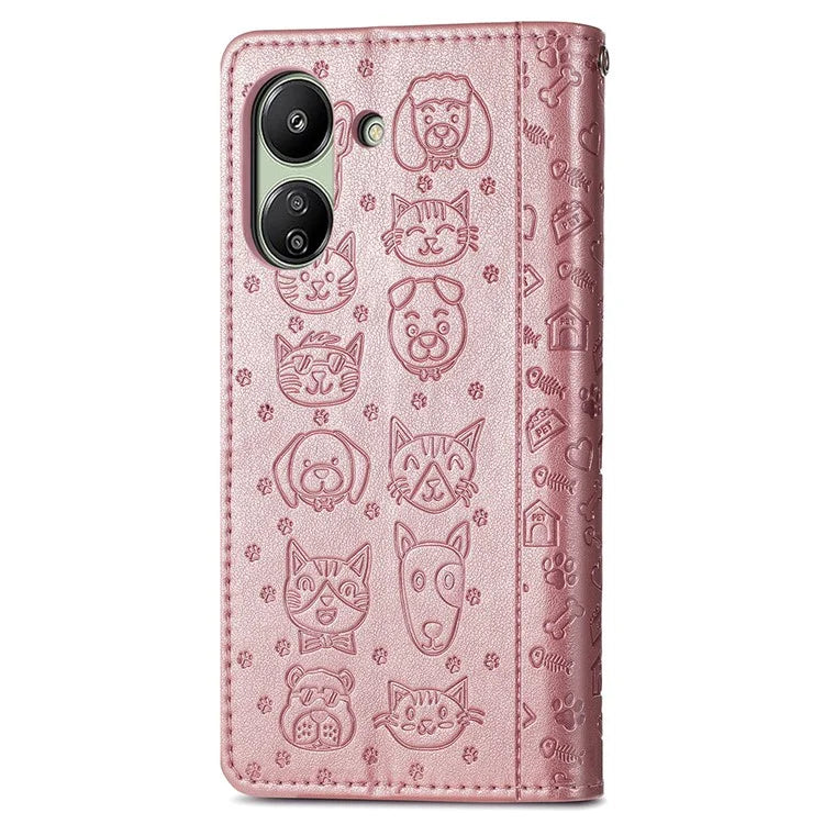For Xiaomi Redmi 13C 4G / Poco C65 4G Wallet Case Phone Leather Cover Magnetic Clasp