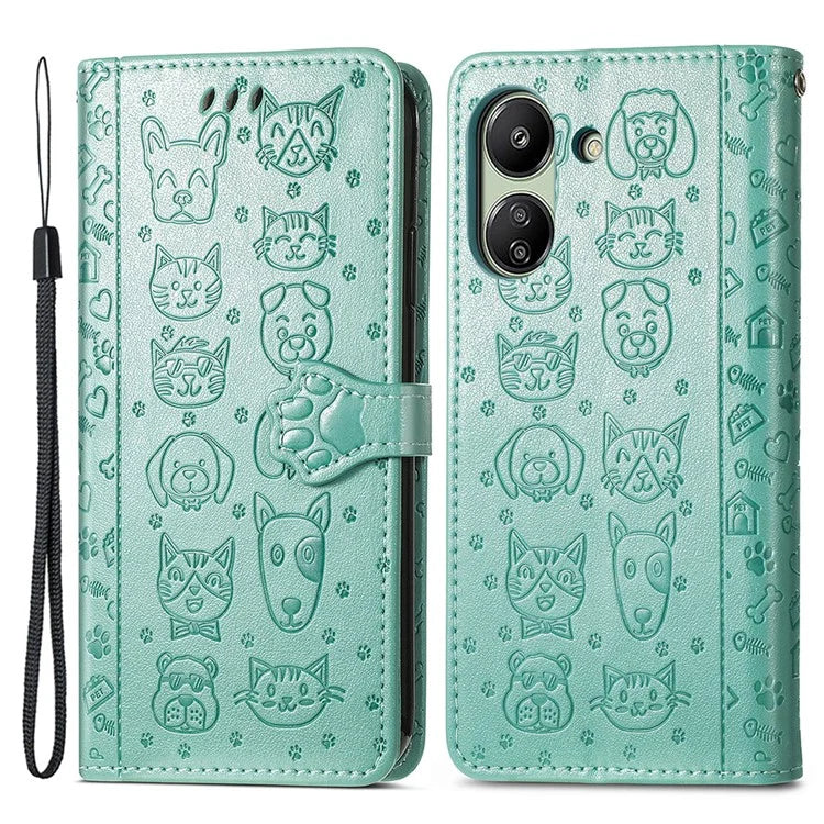 For Xiaomi Redmi 13C 4G / Poco C65 4G Wallet Case Phone Leather Cover Magnetic Clasp
