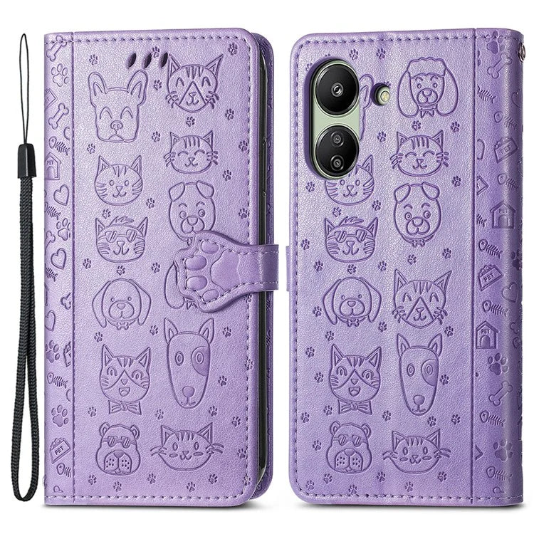 For Xiaomi Redmi 13C 4G / Poco C65 4G Wallet Case Phone Leather Cover Magnetic Clasp