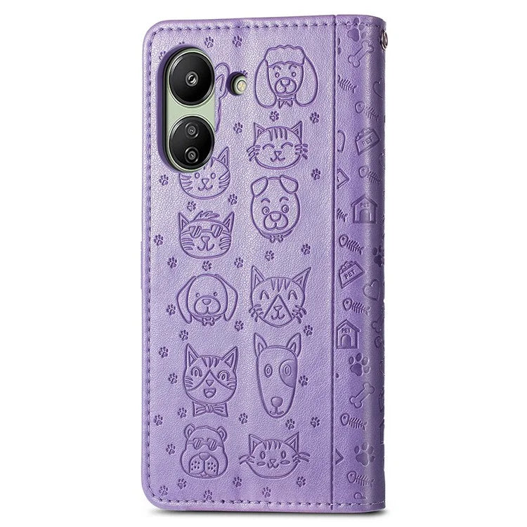 For Xiaomi Redmi 13C 4G / Poco C65 4G Wallet Case Phone Leather Cover Magnetic Clasp