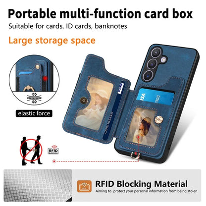 D4 For Samsung Galaxy S24+ Phone Case with RFID Blocking Card Holders Magnetic Snap