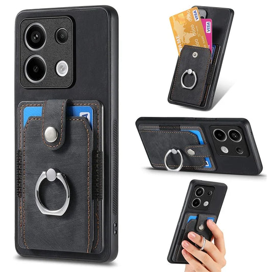 D2 For Xiaomi Redmi Note 13 Pro 5G / Poco X6 5G Phone Case with Ring Kickstand Anit-Fall Cover