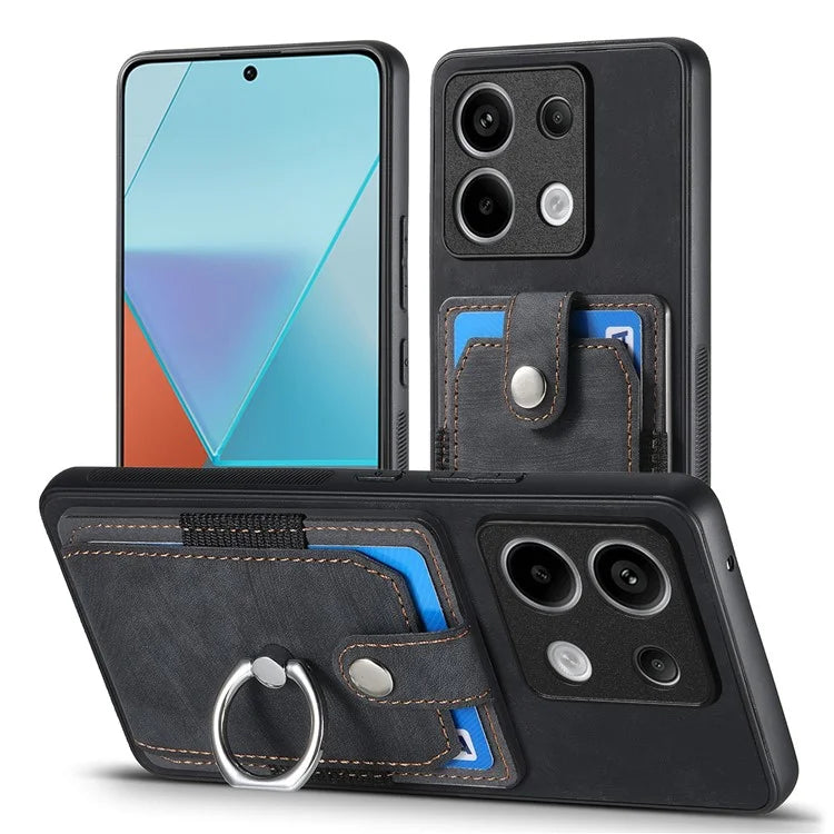 D2 For Xiaomi Redmi Note 13 Pro 5G / Poco X6 5G Phone Case with Ring Kickstand Anit-Fall Cover