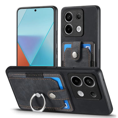 D2 For Xiaomi Redmi Note 13 Pro 5G / Poco X6 5G Phone Case with Ring Kickstand Anit-Fall Cover