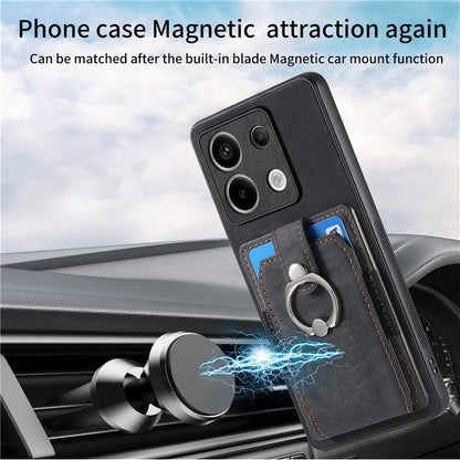 D2 For Xiaomi Redmi Note 13 Pro 5G / Poco X6 5G Phone Case with Ring Kickstand Anit-Fall Cover