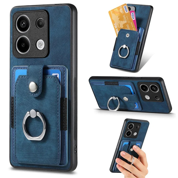 D2 For Xiaomi Redmi Note 13 Pro 5G / Poco X6 5G Phone Case with Ring Kickstand Anit-Fall Cover