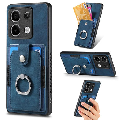 D2 For Xiaomi Redmi Note 13 Pro 5G / Poco X6 5G Phone Case with Ring Kickstand Anit-Fall Cover