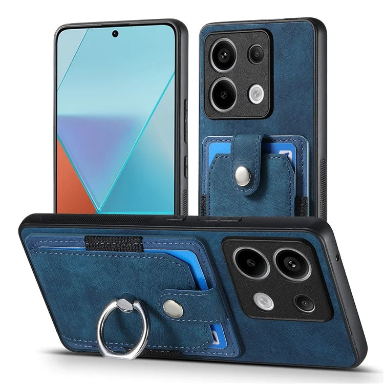 D2 For Xiaomi Redmi Note 13 Pro 5G / Poco X6 5G Phone Case with Ring Kickstand Anit-Fall Cover