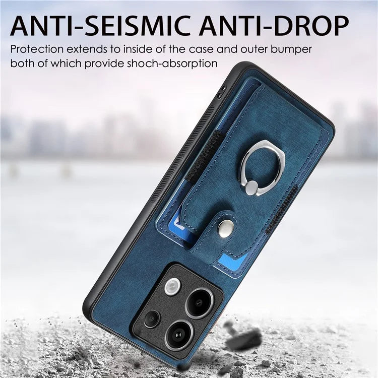 D2 For Xiaomi Redmi Note 13 Pro 5G / Poco X6 5G Phone Case with Ring Kickstand Anit-Fall Cover