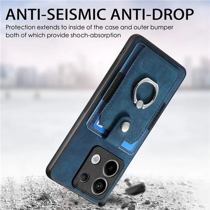 D2 For Xiaomi Redmi Note 13 Pro 5G / Poco X6 5G Phone Case with Ring Kickstand Anit-Fall Cover