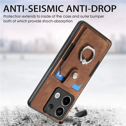 D2 For Xiaomi Redmi Note 13 Pro 5G / Poco X6 5G Phone Case with Ring Kickstand Anit-Fall Cover