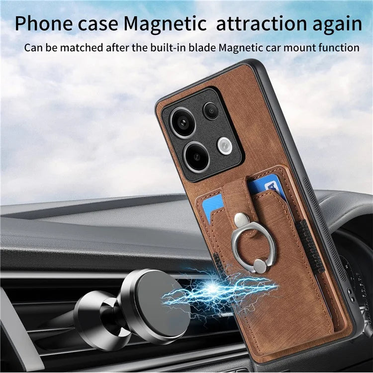 D2 For Xiaomi Redmi Note 13 Pro 5G / Poco X6 5G Phone Case with Ring Kickstand Anit-Fall Cover