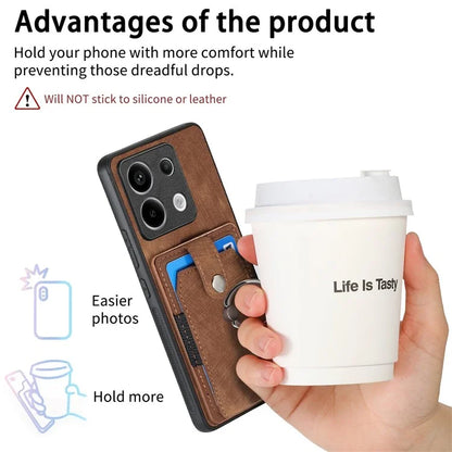 D2 For Xiaomi Redmi Note 13 Pro 5G / Poco X6 5G Phone Case with Ring Kickstand Anit-Fall Cover