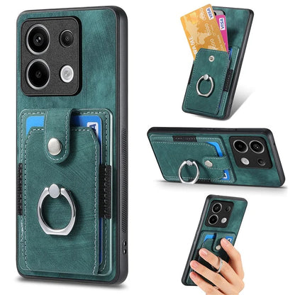 D2 For Xiaomi Redmi Note 13 Pro 5G / Poco X6 5G Phone Case with Ring Kickstand Anit-Fall Cover