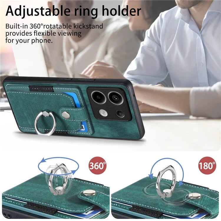 D2 For Xiaomi Redmi Note 13 Pro 5G / Poco X6 5G Phone Case with Ring Kickstand Anit-Fall Cover