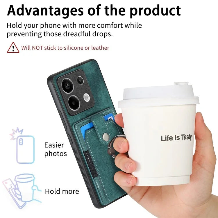 D2 For Xiaomi Redmi Note 13 Pro 5G / Poco X6 5G Phone Case with Ring Kickstand Anit-Fall Cover
