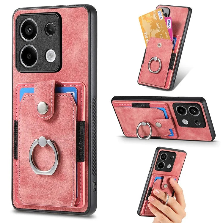 D2 For Xiaomi Redmi Note 13 Pro 5G / Poco X6 5G Phone Case with Ring Kickstand Anit-Fall Cover