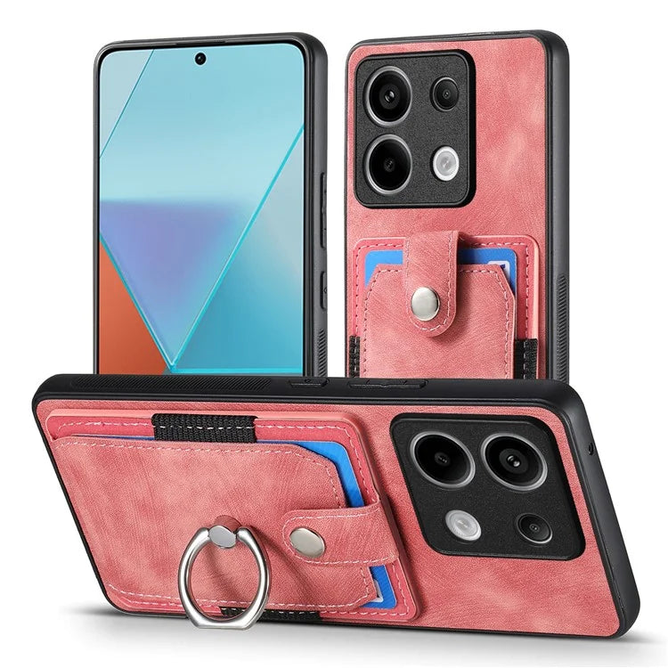 D2 For Xiaomi Redmi Note 13 Pro 5G / Poco X6 5G Phone Case with Ring Kickstand Anit-Fall Cover