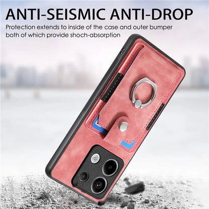 D2 For Xiaomi Redmi Note 13 Pro 5G / Poco X6 5G Phone Case with Ring Kickstand Anit-Fall Cover