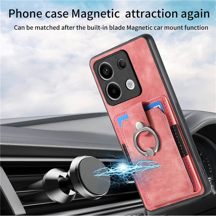 D2 For Xiaomi Redmi Note 13 Pro 5G / Poco X6 5G Phone Case with Ring Kickstand Anit-Fall Cover