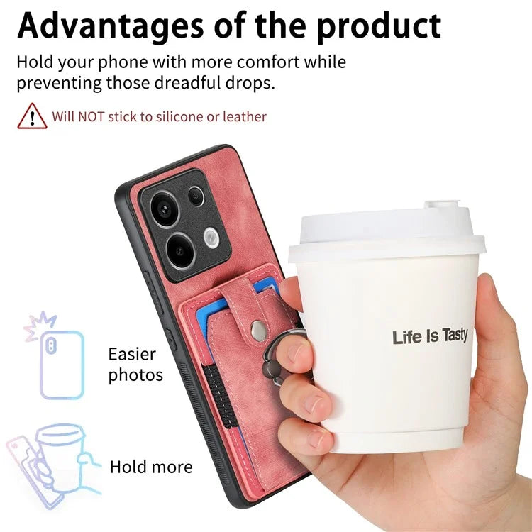 D2 For Xiaomi Redmi Note 13 Pro 5G / Poco X6 5G Phone Case with Ring Kickstand Anit-Fall Cover
