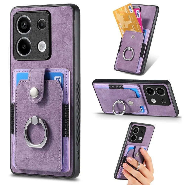 D2 For Xiaomi Redmi Note 13 Pro 5G / Poco X6 5G Phone Case with Ring Kickstand Anit-Fall Cover