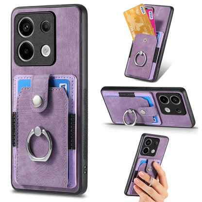 D2 For Xiaomi Redmi Note 13 Pro 5G / Poco X6 5G Phone Case with Ring Kickstand Anit-Fall Cover