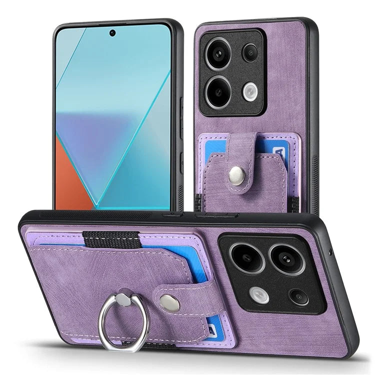 D2 For Xiaomi Redmi Note 13 Pro 5G / Poco X6 5G Phone Case with Ring Kickstand Anit-Fall Cover