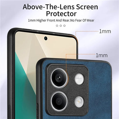 D2 For Xiaomi Redmi Note 13 5G Phone Case Vintage Texture Rotation Ring Holder Card Slots