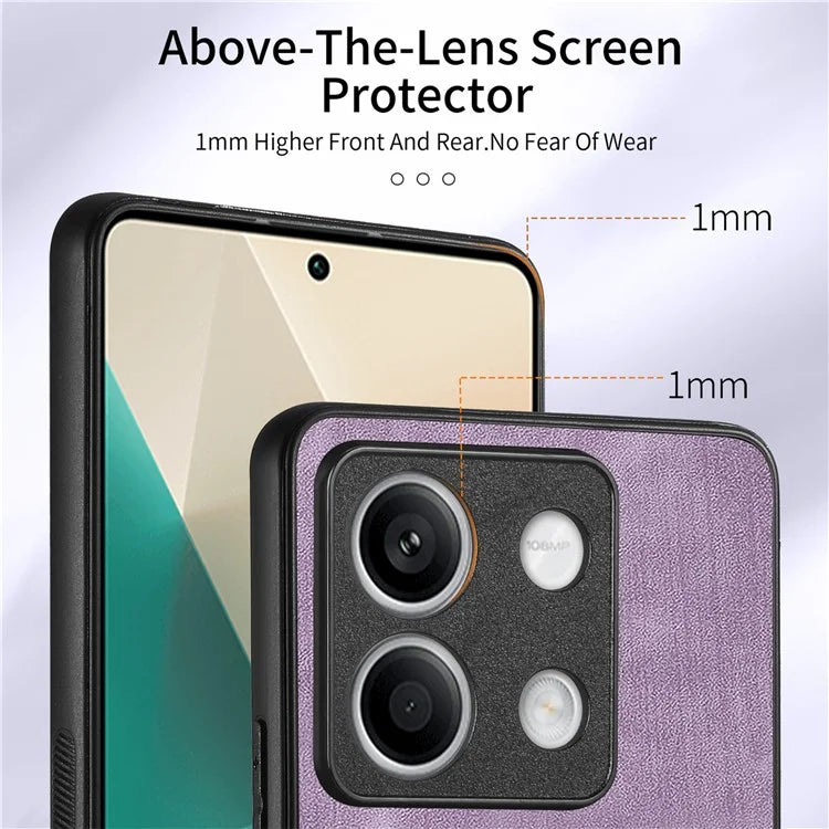 D2 For Xiaomi Redmi Note 13 5G Phone Case Vintage Texture Rotation Ring Holder Card Slots