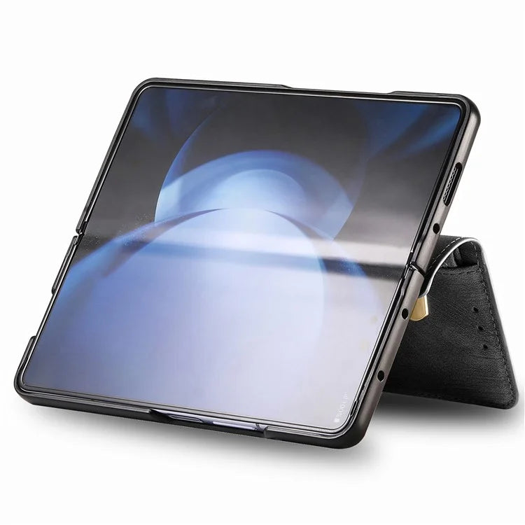 For Samsung Galaxy Z Fold5 5G Detachable Phone Case Zipper Wallet Cover RFID Blocking