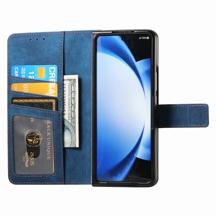 For Samsung Galaxy Z Fold5 5G Detachable Phone Case Zipper Wallet Cover RFID Blocking