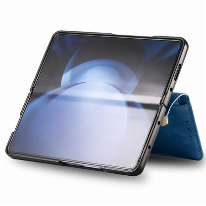 For Samsung Galaxy Z Fold5 5G Detachable Phone Case Zipper Wallet Cover RFID Blocking