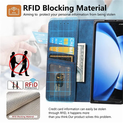 For Samsung Galaxy Z Fold5 5G Detachable Phone Case Zipper Wallet Cover RFID Blocking
