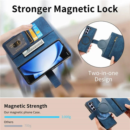 For Samsung Galaxy Z Fold5 5G Detachable Phone Case Zipper Wallet Cover RFID Blocking
