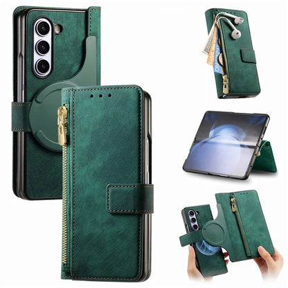For Samsung Galaxy Z Fold5 5G Detachable Phone Case Zipper Wallet Cover RFID Blocking