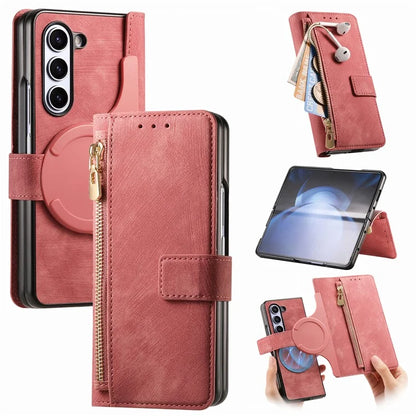 For Samsung Galaxy Z Fold5 5G Detachable Phone Case Zipper Wallet Cover RFID Blocking