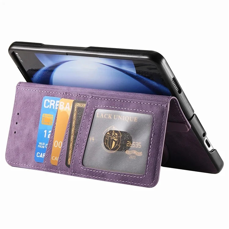 For Samsung Galaxy Z Fold5 5G Detachable Phone Case Zipper Wallet Cover RFID Blocking