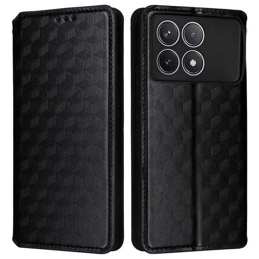 For Xiaomi Redmi K70 5G / K70 Pro 5G Leather Case Rhombus Pattern Flip Wallet Cover