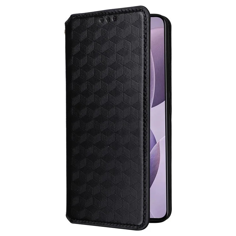 For Xiaomi Redmi K70 5G / K70 Pro 5G Leather Case Rhombus Pattern Flip Wallet Cover