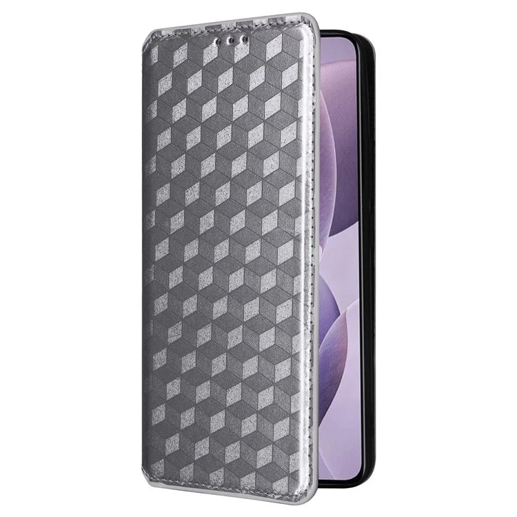 For Xiaomi Redmi K70 5G / K70 Pro 5G Leather Case Rhombus Pattern Flip Wallet Cover