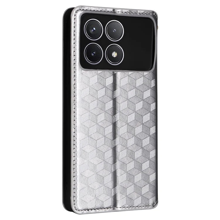 For Xiaomi Redmi K70 5G / K70 Pro 5G Leather Case Rhombus Pattern Flip Wallet Cover