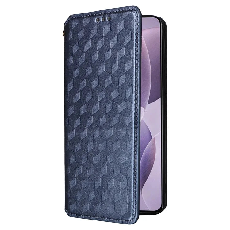 For Xiaomi Redmi K70 5G / K70 Pro 5G Leather Case Rhombus Pattern Flip Wallet Cover
