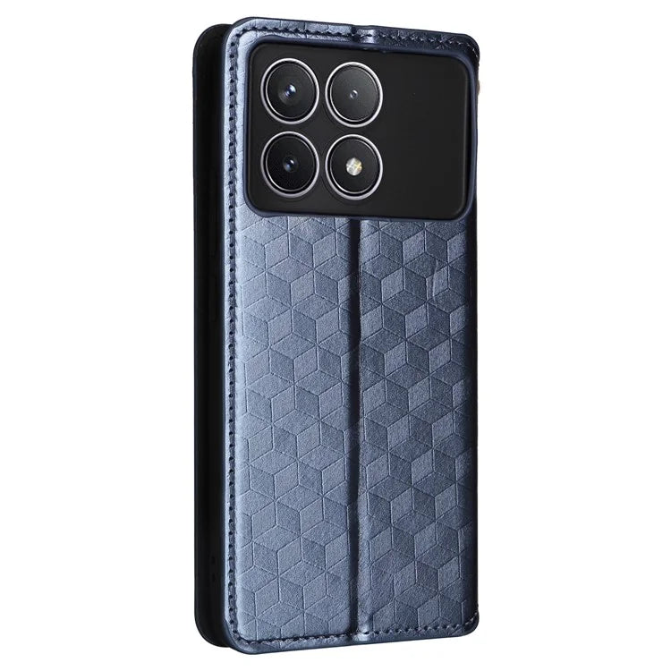 For Xiaomi Redmi K70 5G / K70 Pro 5G Leather Case Rhombus Pattern Flip Wallet Cover