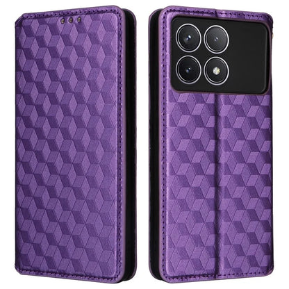 For Xiaomi Redmi K70 5G / K70 Pro 5G Leather Case Rhombus Pattern Flip Wallet Cover