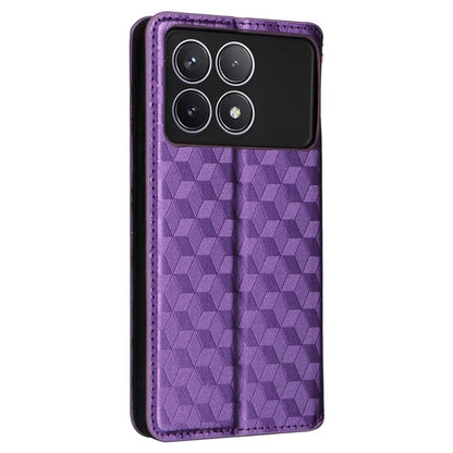 For Xiaomi Redmi K70 5G / K70 Pro 5G Leather Case Rhombus Pattern Flip Wallet Cover